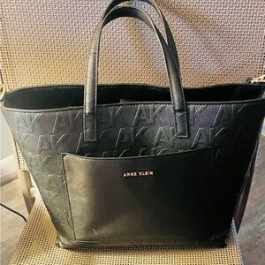 Anne Klein Embossed Black Tote